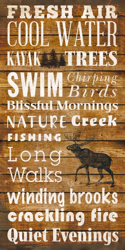 Fresh Air Words 12x24 Artwork from Interior Elements, Eagle WI