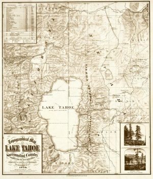 Lake Tahoe Framed Map from Interior Elements, Eagle WI