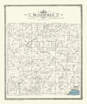 Plat Map Bloomfield PMWCB Framed Map from Interior Elements, Eagle WI