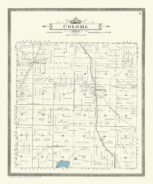 Plat Map Coloma PMWCC Framed Map from Interior Elements, Eagle WI