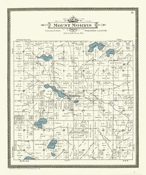 Plat Map Mount Morris PMWCMM Framed Map from Interior Elements, Eagle WI