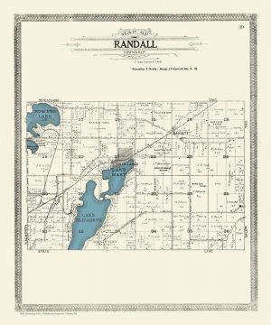 Randall Map 20x24 Framed Map from Interior Elements, Eagle WI