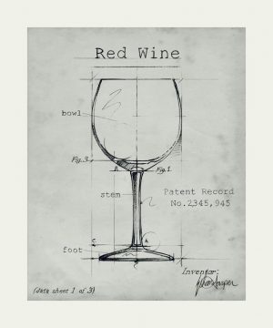 Red Wine 10x12 Invert Framed Artwork from Interior Elements, Eagle WI