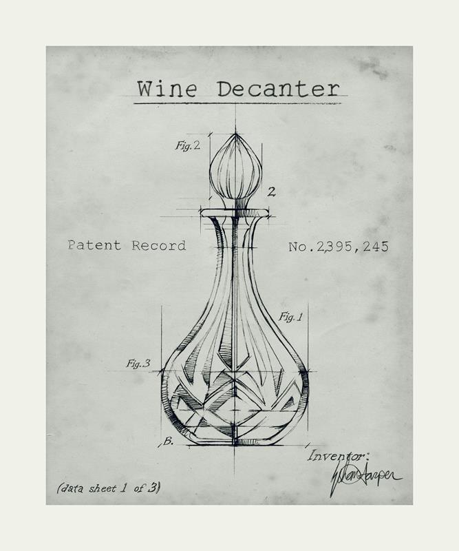 Wine Decanter 10x12 Invert Framed Artwork from Interior Elements, Eagle WI