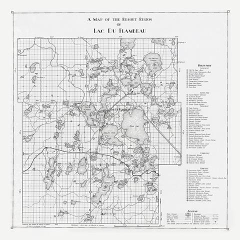 1936 Lac du Flambeau Map