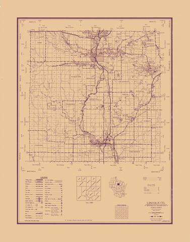 Lincoln County Hwy map