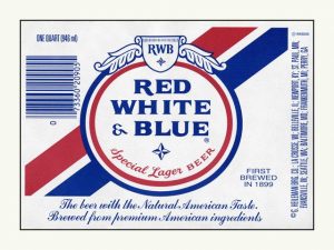 Red, white and blue beer