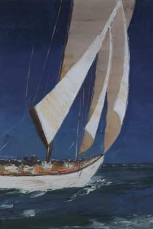 sailboat in rich hues