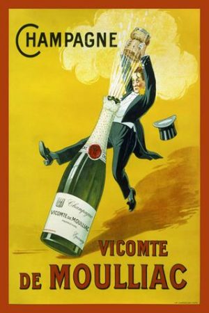 European poster-Champagne Vicomte