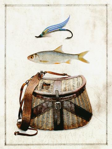 Fly Fishing Basket Fish & Lure - Interior Elements
