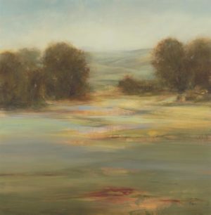 Hazy Landscape with Moss Green