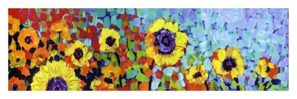 Paint Dab Sunflowers