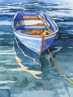 Watercolor Row Boat