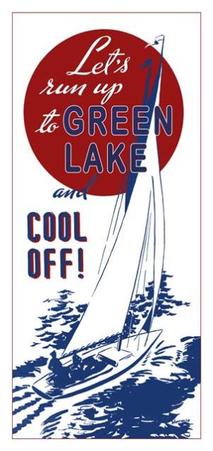 Green Lake Cool Off red white blue