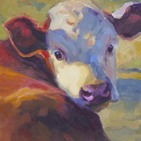 Cow Fall Portrait