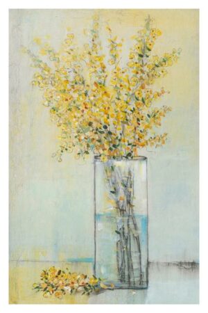 Vase of Small Yellow Flowers